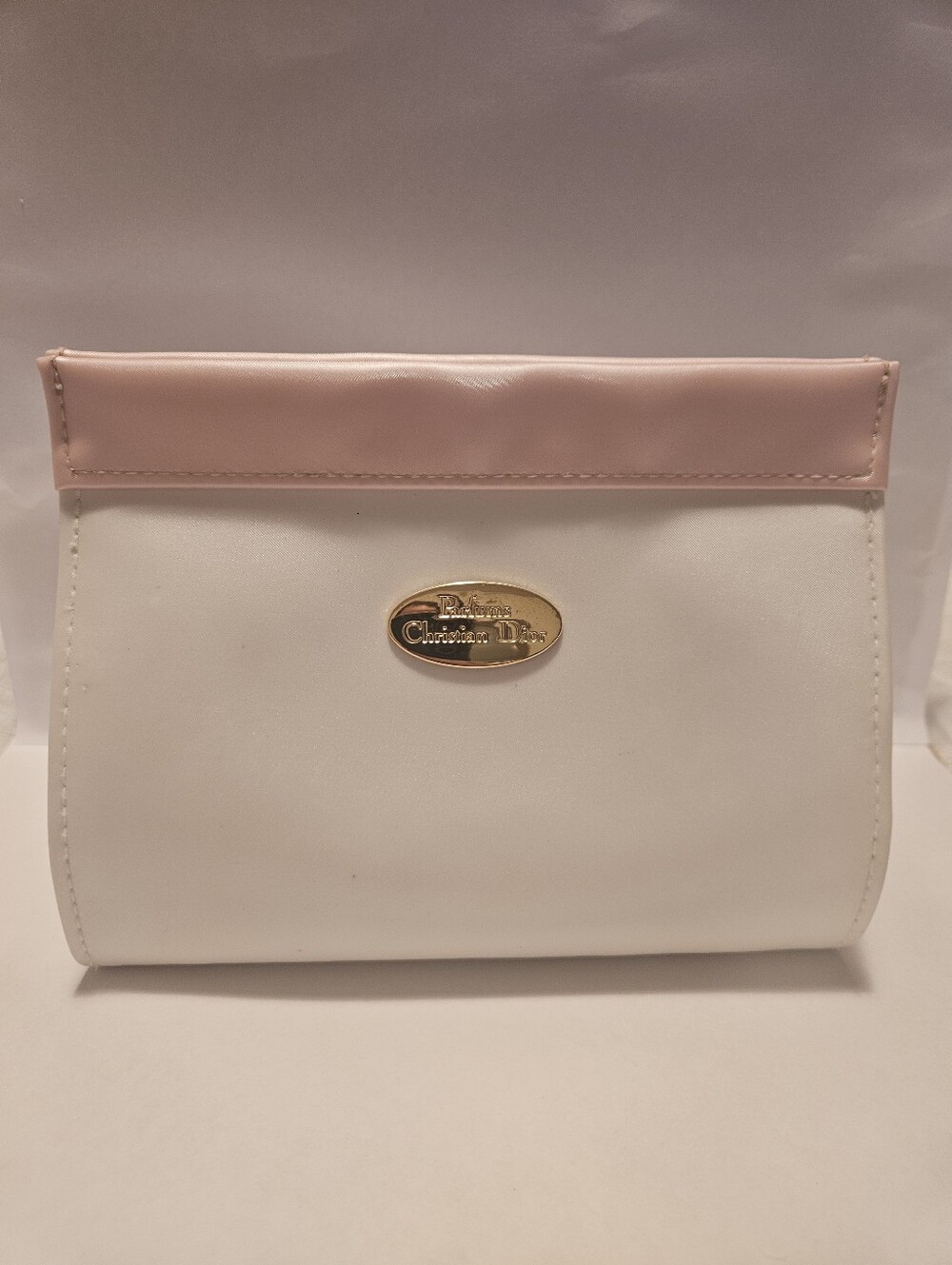 Christian Dior White and Pink Perfume Pouch/Bag
